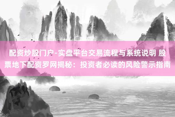 配资炒股门户-实盘平台交易流程与系统说明 股票地下配资罗网揭秘：投资者必读的风险警示指南